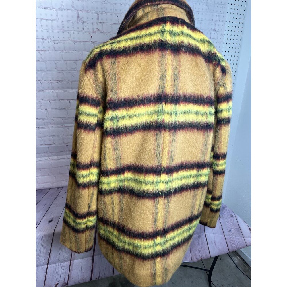 Vigoss Plaid Double Breasted Peacoat Lemon Women Size Small NWT - Picture 4 of 10